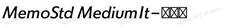 MemoStd MediumIt字体转换